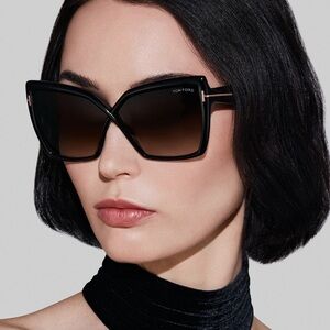 New Tom Ford Fiore 63mm butterfly sunglasses
